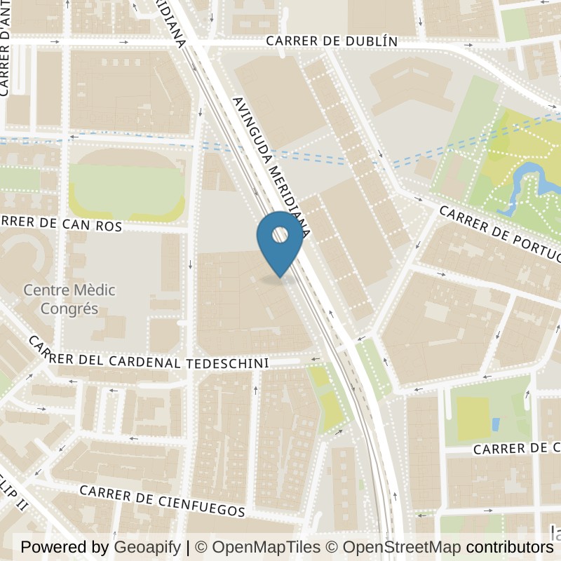 Map: location of VivaGym Barcelona Meridiana in Barcelona
