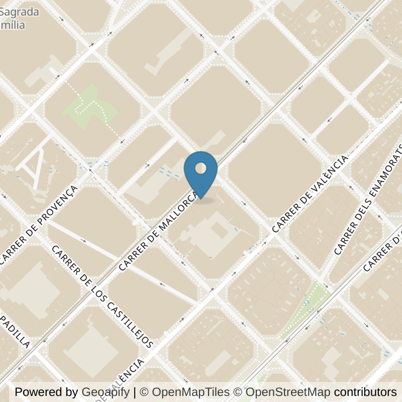 Map: location of VivaGym Barcelona Sagrada Familia in Barcelona