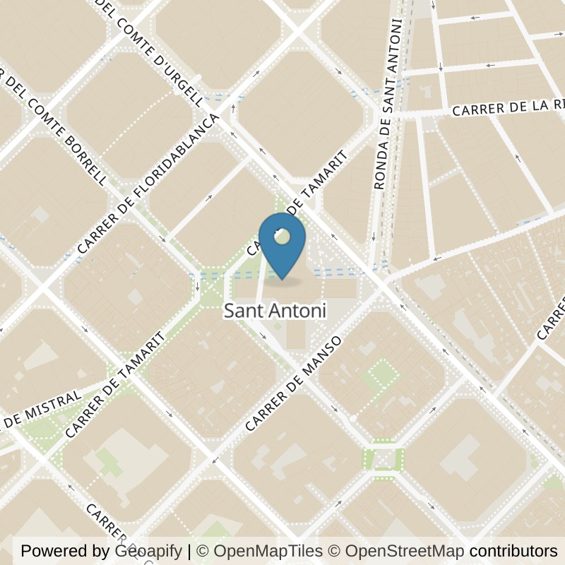 Map: location of VivaGym Barcelona Sant Antoni in Barcelona