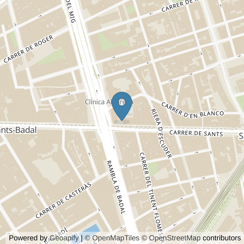Map: location of VivaGym Barcelona Sants in Barcelona
