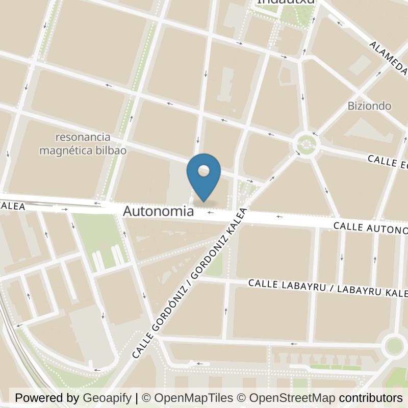 Map: location of VivaGym Bilbao Autonomía in Bilbao