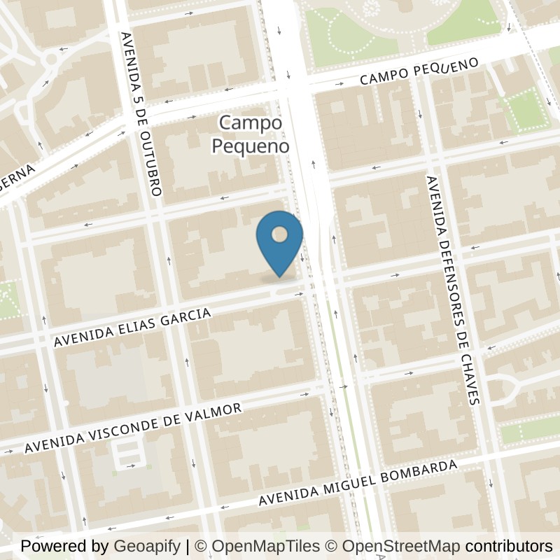 Map: location of VivaGym Campo Pequeno in Lisboa