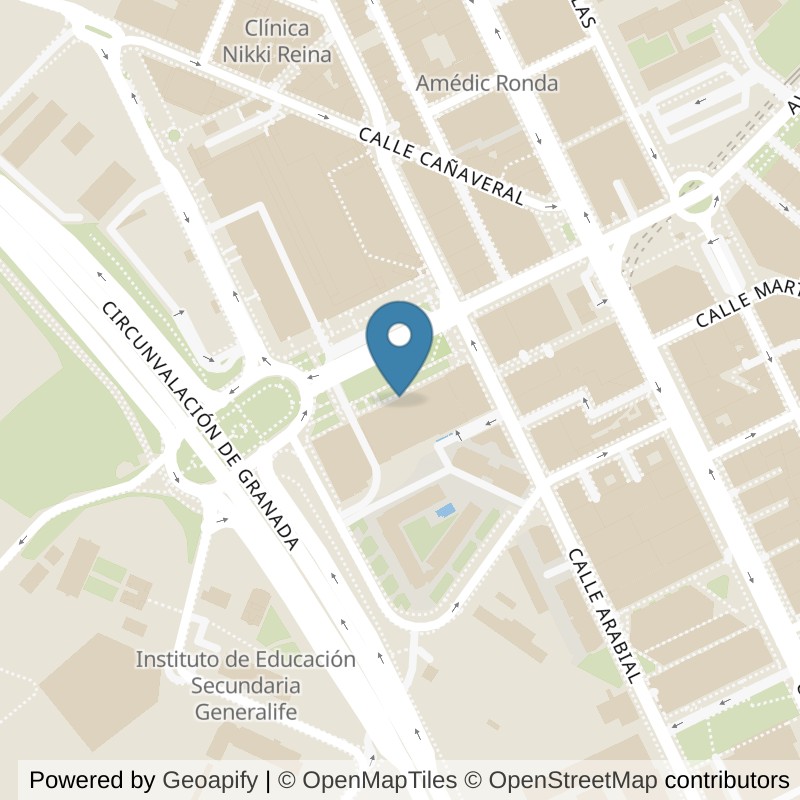 Map: location of VivaGym Granada Fuentenueva in Granada