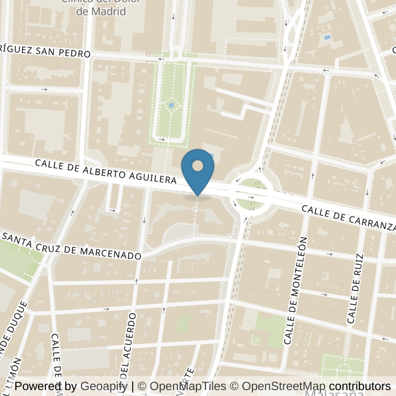 Map: location of VivaGym Madrid Alberto Aguilera in Madrid
