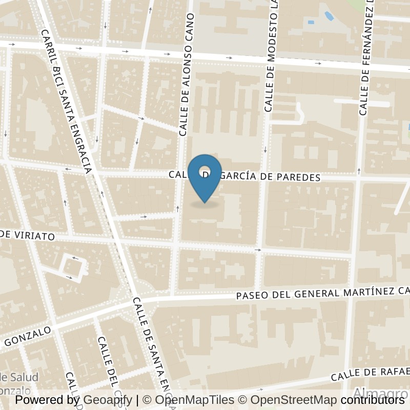 Map: location of VivaGym Madrid Chamberí in Madrid