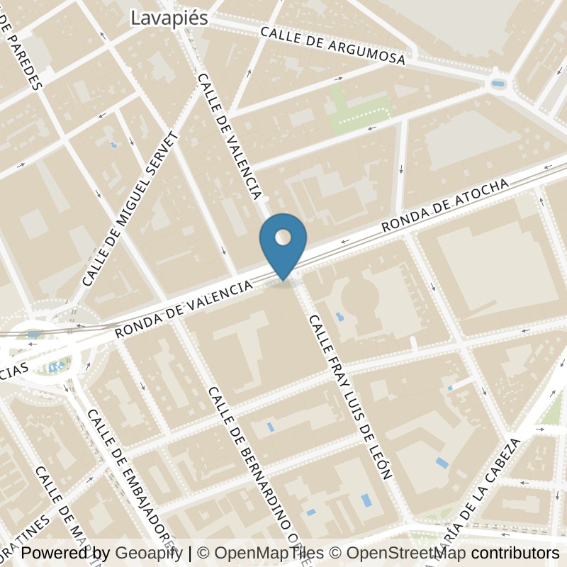 Map: location of VivaGym Madrid Embajadores in Madrid