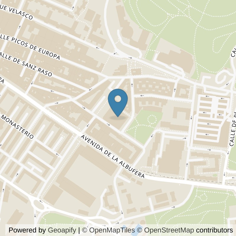 Map: location of VivaGym Madrid Mercado de Numancia in Madrid