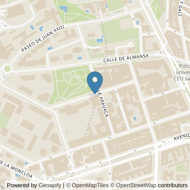 Map: location of VivaGym Madrid Parque Almansa in Madrid