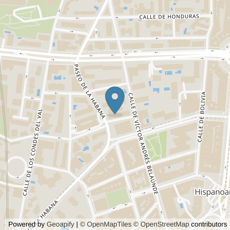 Map: location of VivaGym Madrid Paseo de la Habana in Madrid