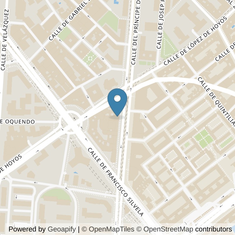 Map: location of VivaGym Madrid Príncipe de Vergara in Madrid