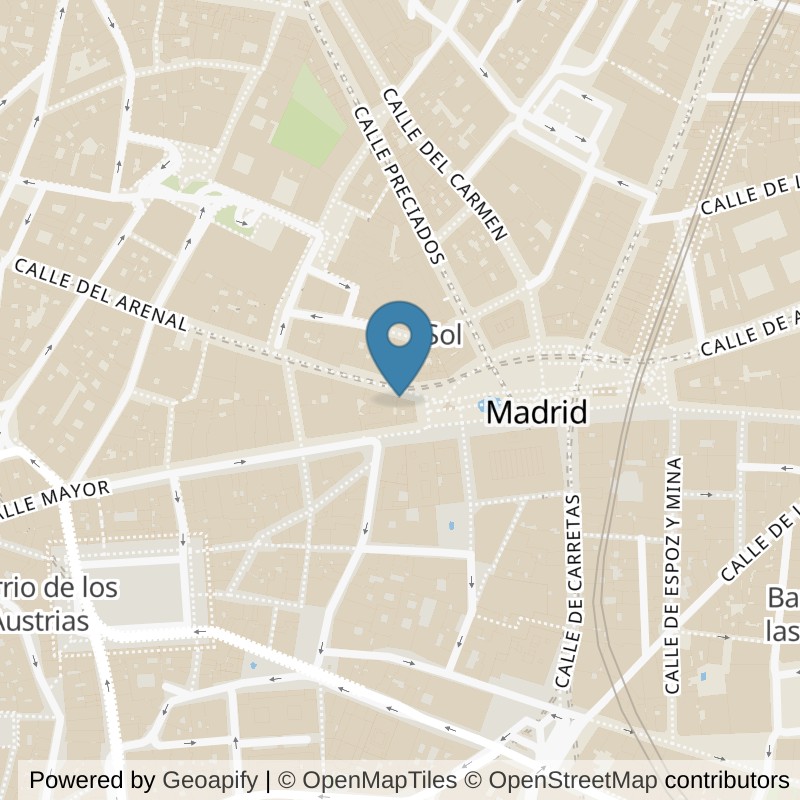 Map: location of VivaGym Madrid Puerta del Sol in Madrid
