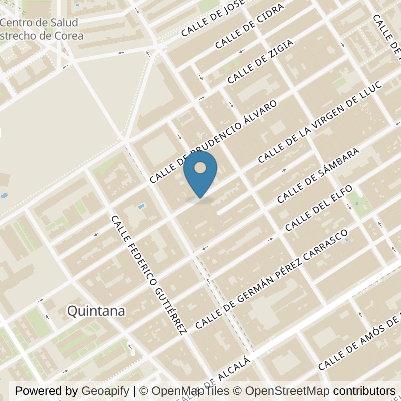 Map: location of VivaGym Madrid Quintana in Madrid