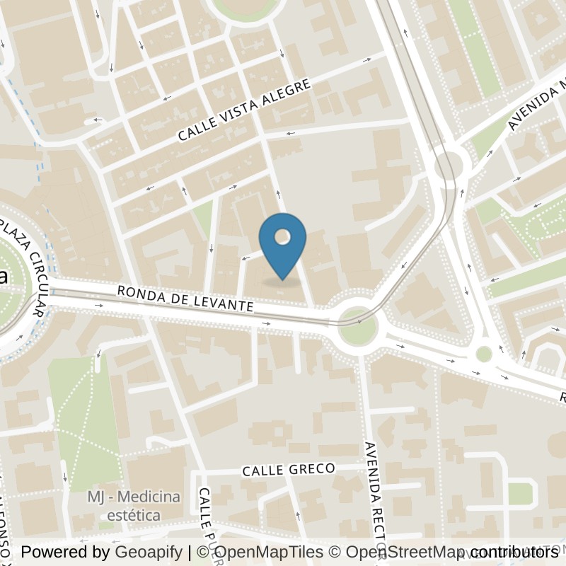 Map: location of VivaGym Murcia Plaza Circular in Murcia