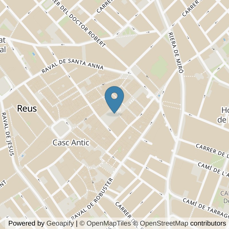 Map: location of VivaGym Reus Reus Centre in Reus