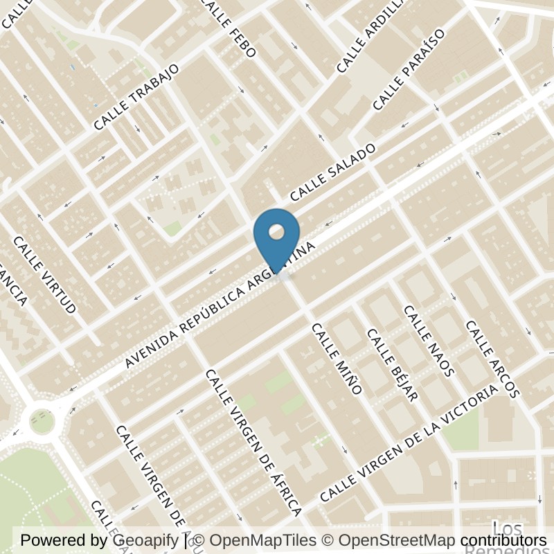 Map: location of VivaGym Sevilla Los Remedios in Sevilla