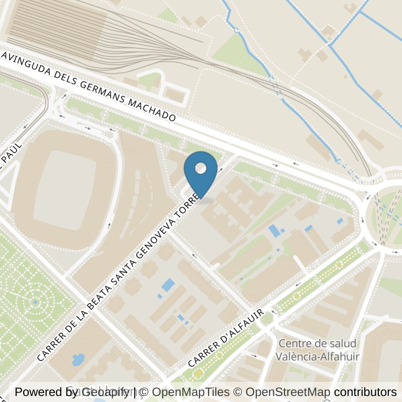 Map: location of VivaGym Valencia Arena in Valencia