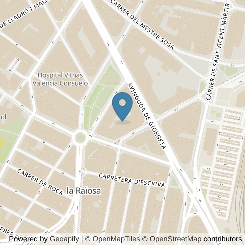 Map: location of VivaGym Valencia Uruguay in Valencia