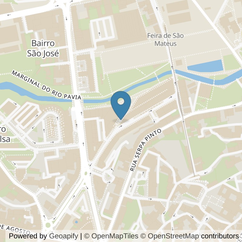 Map: location of VivaGym Viseu in Viseu
