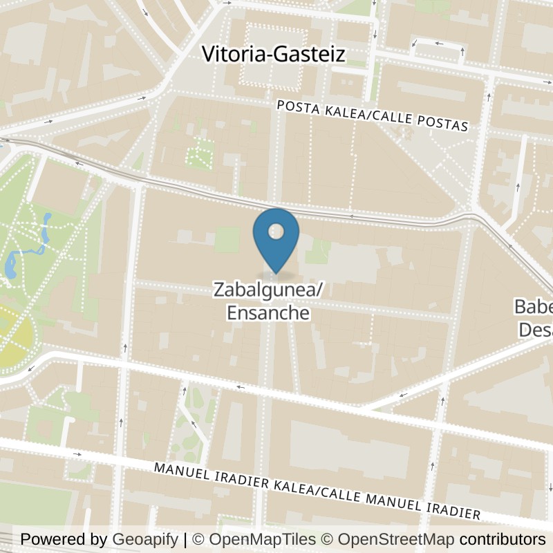 Map: location of VivaGym Vitoria Guridi in Vitoria