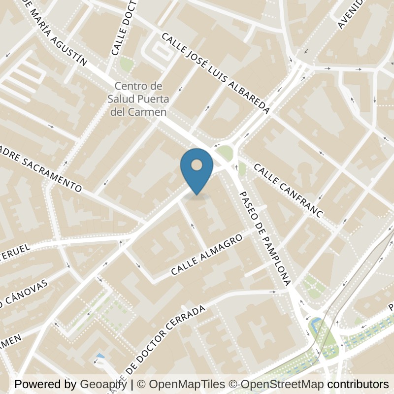 Map: location of VivaGym Zaragoza Puerta del Carmen in Zaragoza