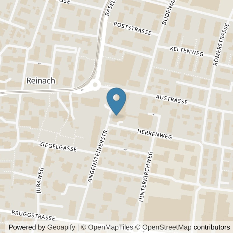 Map: location of WBC Hall - Reinach in Reinach