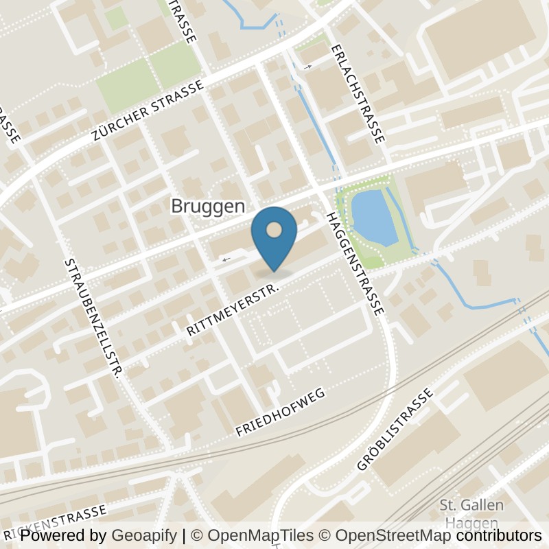 Map: location of Well Come FIT St. Gallen West in St. Gallen