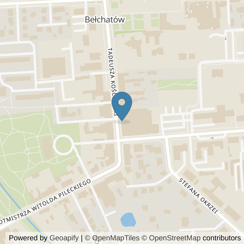 Map: location of Well Fitness Klub fitness i Siłownia Bełchatów 24/7 in Bełchatów