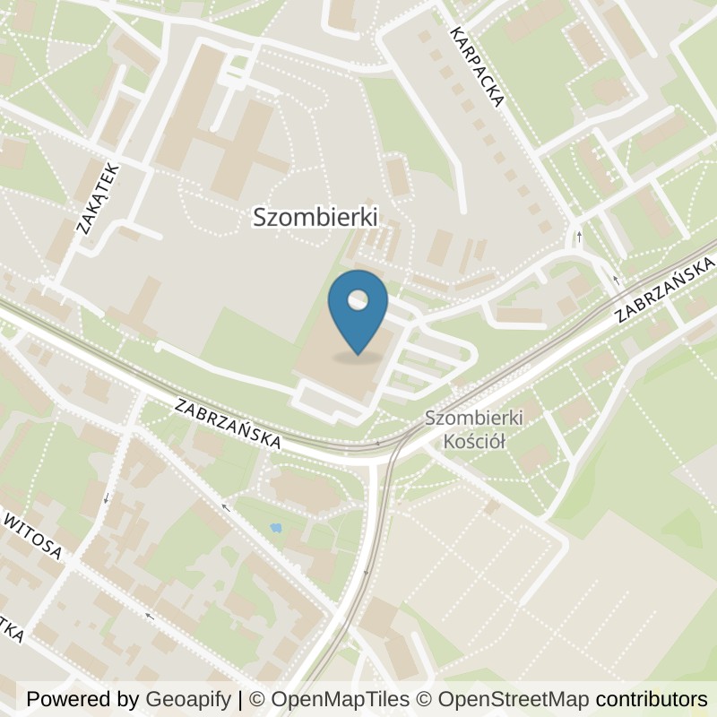 Map: location of Well Fitness Siłownia Bytom in Bytom