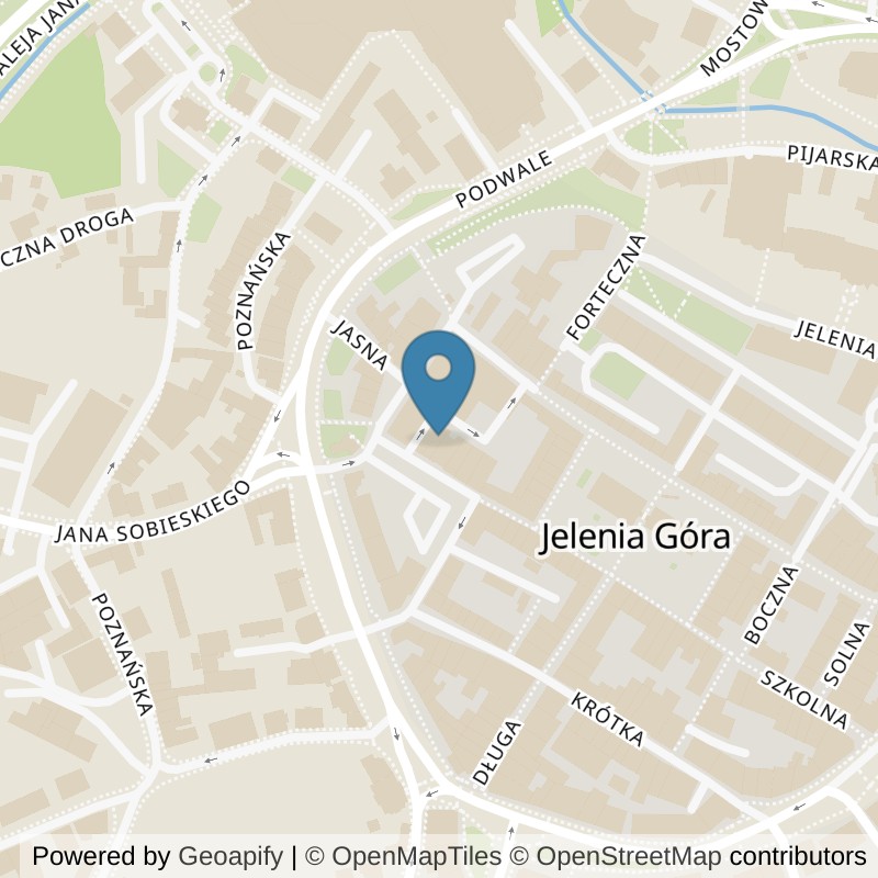 Map: location of Klub fitness i Siłownia Pasaż Grodzki I Well Fitness in Jelenia Góra