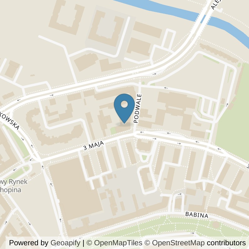 Map: location of Klub fitness i Siłownia Kalisz 24/7 I Well Fitness in Kalisz