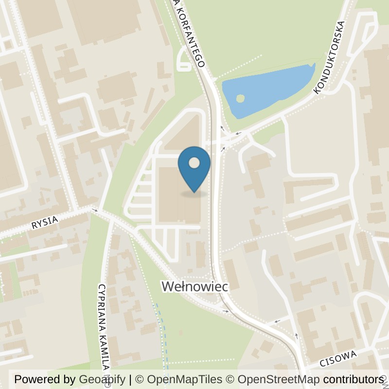 Map: location of Klub fitness i Siłownia Korfantego 24/7 I Well Fitness in Katowice