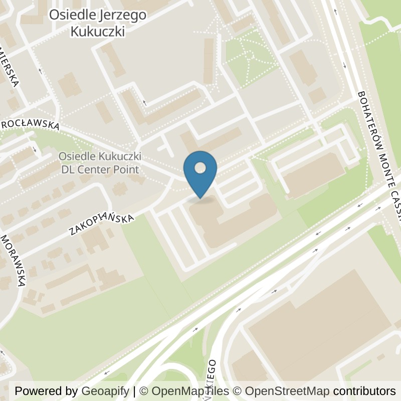 Map: location of Klub fitness i Siłownia Wrocławska 24/7 I Well Fitness in Katowice