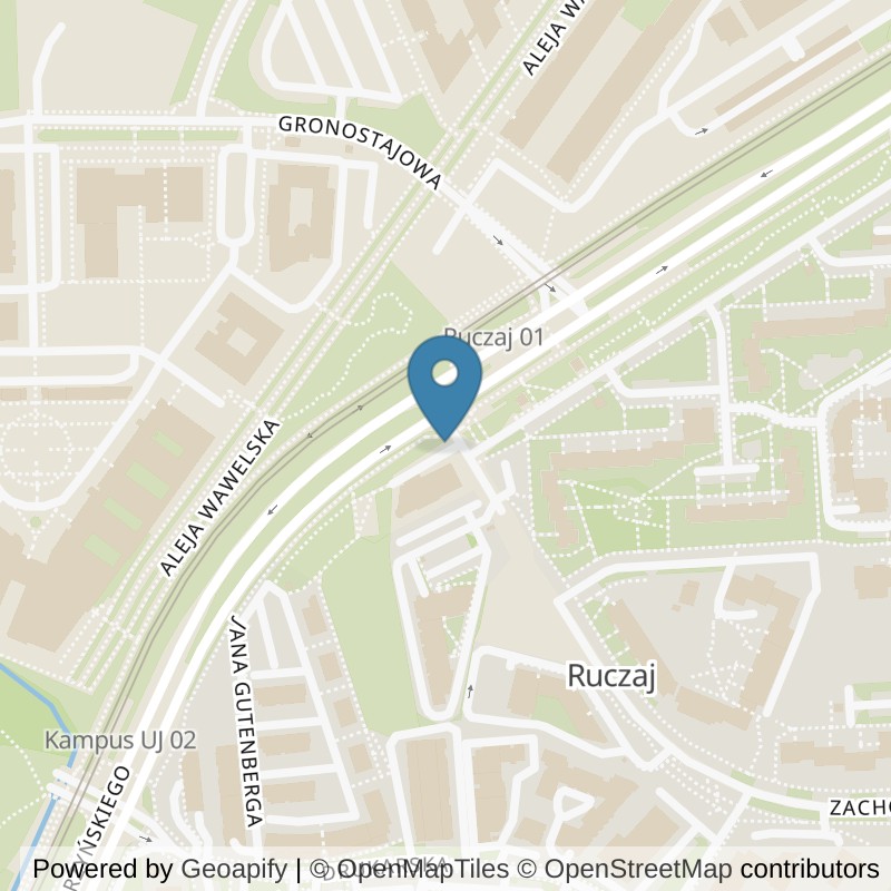 Map: location of Well Fitness Siłownia Zachodnia in Kraków