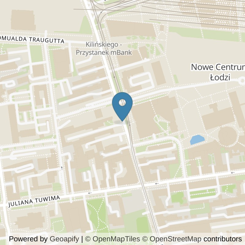 Map: location of Well Fitness i klub fitness Brama Miasta 24/7 in Łódź