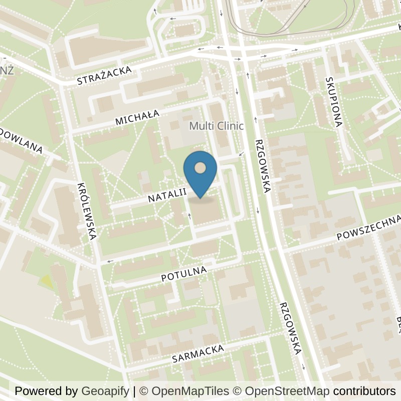 Map: location of Well Fitness i klub fitness Chojny 2 24/7 in Łódź