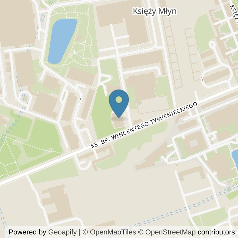 Map: location of Well Fitness i klub fitness Księży Młyn 24/7 in Łódź