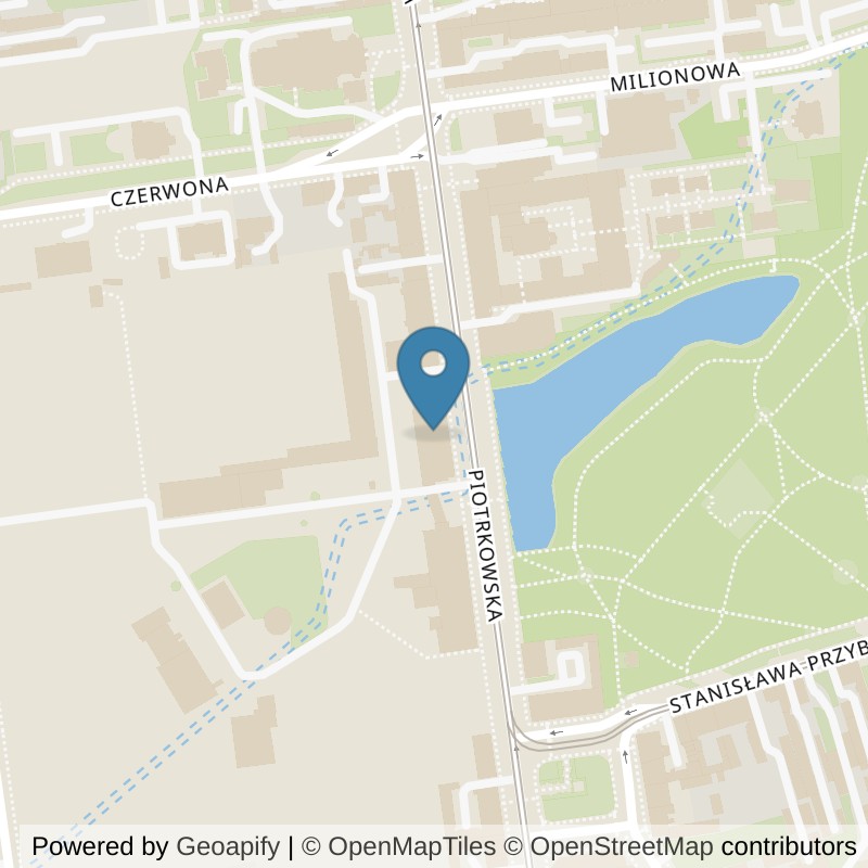 Map: location of Well Fitness i klub fitness Ogrody Geyera 24/7 in Łódź