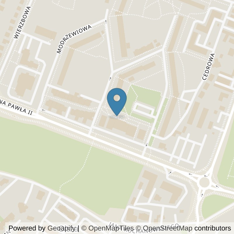 Map: location of Klub fitness i Siłownia Leszczynowa 24/7 I Well Fitness in Lubin