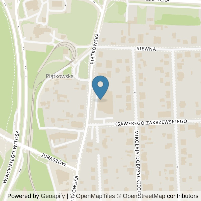 Map: location of Well Fitness Klub fitness i Siłownia Niku 24/7 in Poznań
