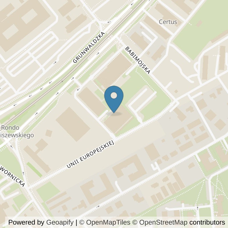 Map: location of Well Fitness Klub fitness i Siłownia Pixel 24/7 in Poznań