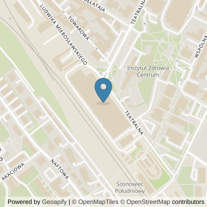 Map: location of Klub fitness i Siłownia Sosnowiec 24/7 I Well Fitness in Sosnowiec