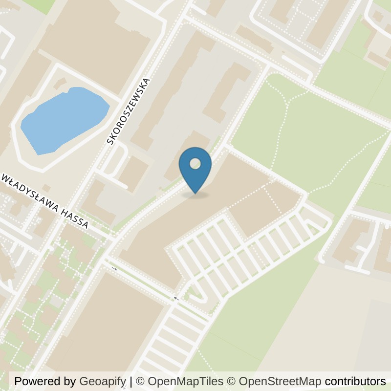 Map: location of Well Fitness Klub fitness i Siłownia Skorosze 24/7 in Warszawa
