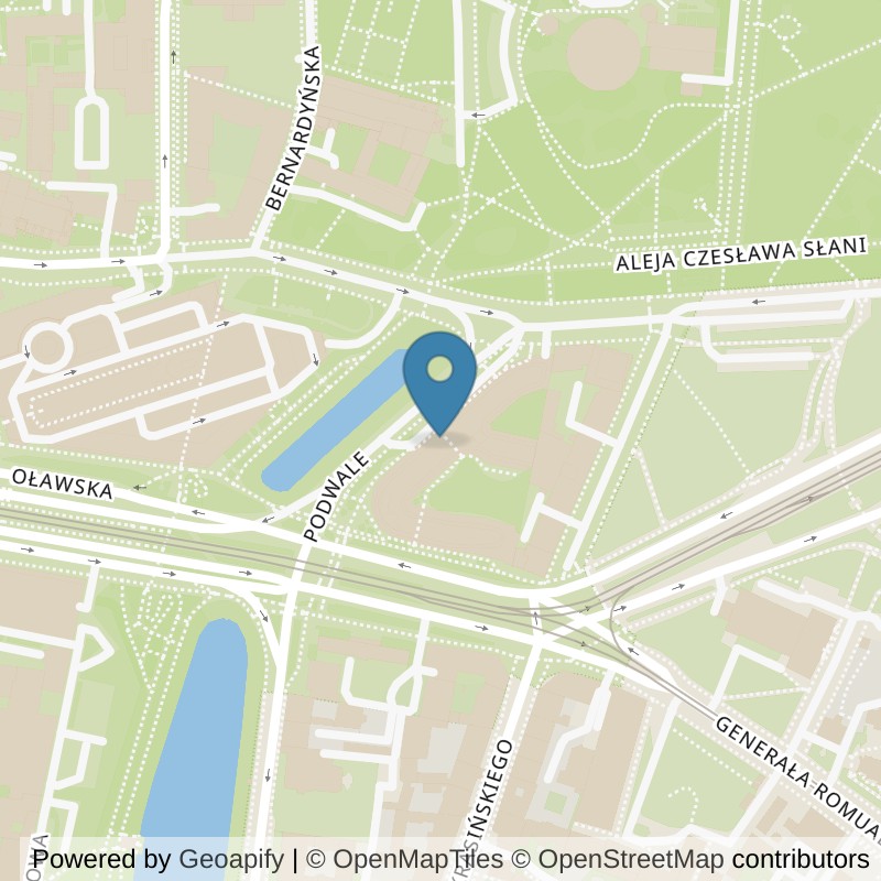Map: location of Well Fitness z Basenem Podwale OVO in Wrocław