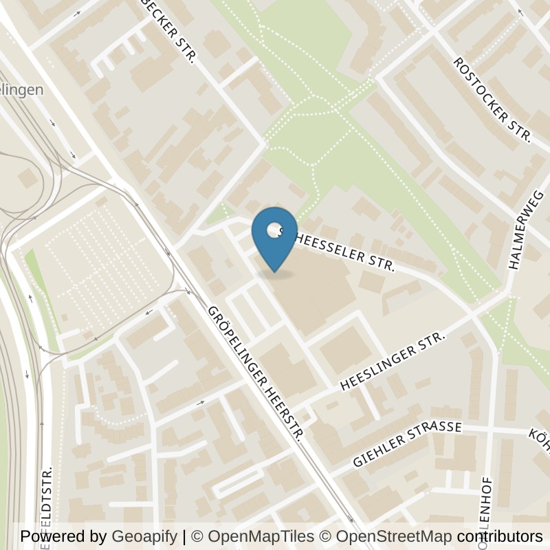 Map: location of wellyou Bremen Gröpelingen in Bremen