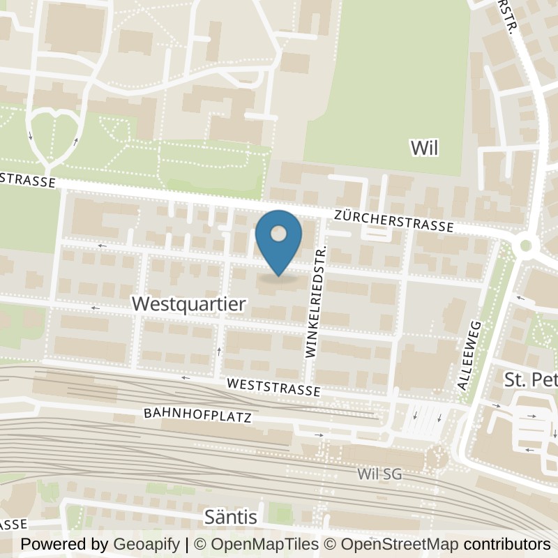 Map: location of Wenger Fitness Center in Wil
