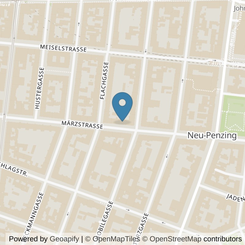 Map: location of work-in studio in Wien