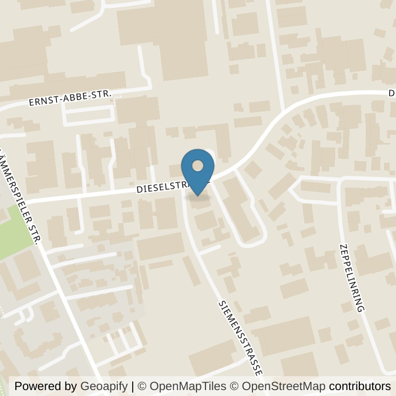 Map: location of World of Fitness WOF 22 – Mühlheim Fitness für die Frau in Mühlheim am Main