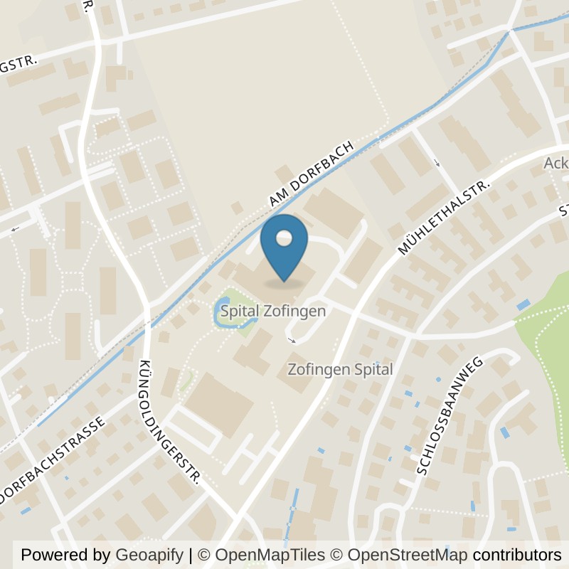 Map: location of Xperience Fitness AG in Zofingen