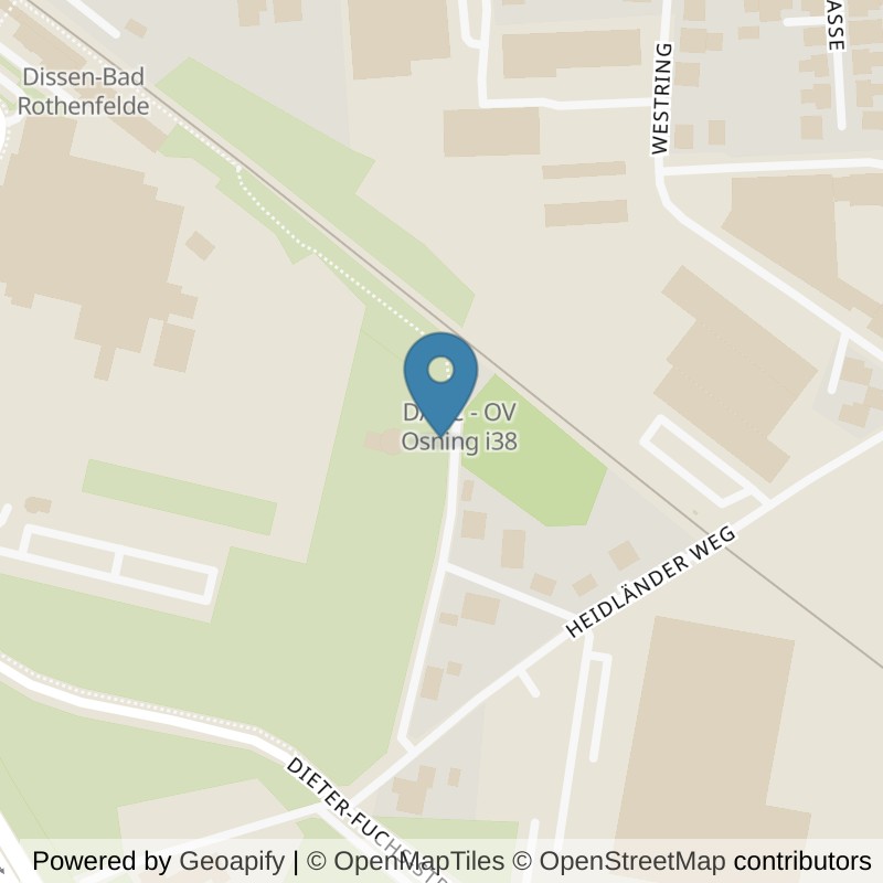 Map: location of Xsports Fitness Dissen in Dissen am Teutoburger Wald