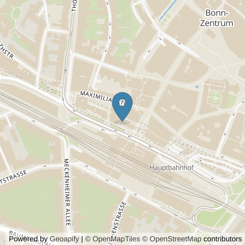 Map: location of XTRAFIT Bonn-Zentrum in Bonn
